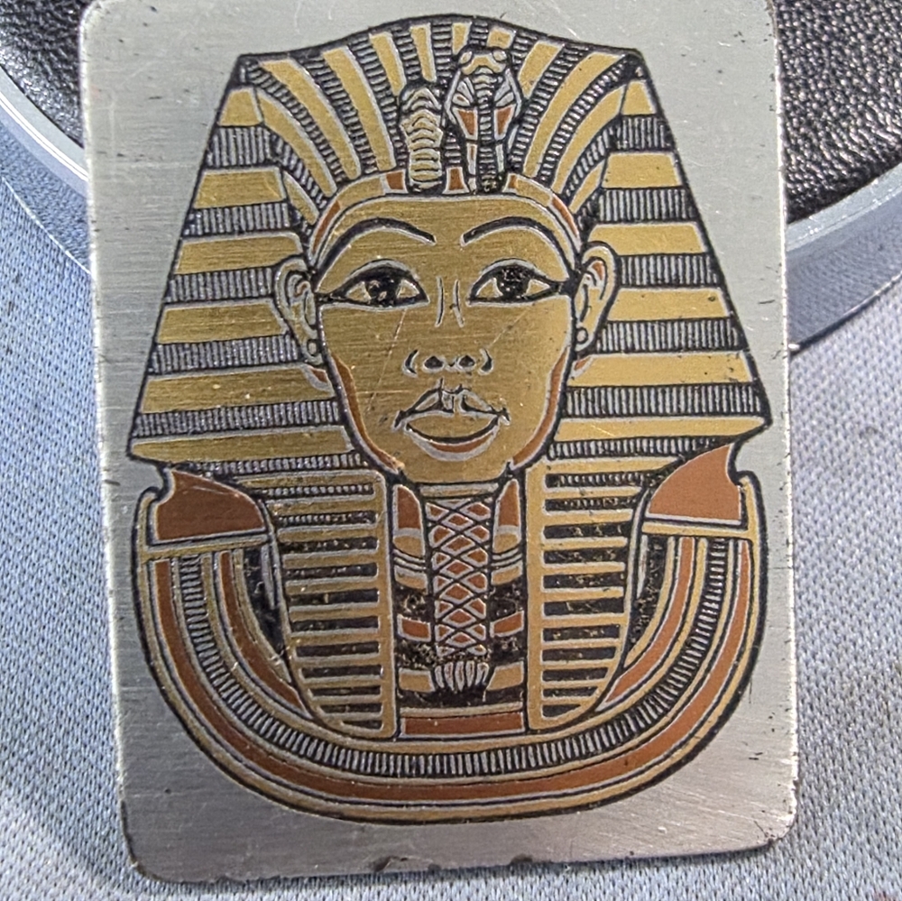 vintage Reed & Barton Damascene King Tut pendant